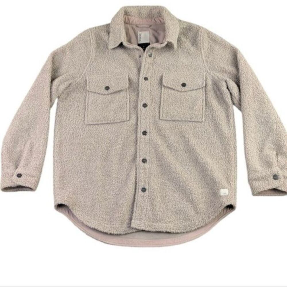 VUORI Sycamore Shirt Jacket Sherpa Fleece Shacket Outerwear XS Beige Neutral ALO - Picture 2 of 7